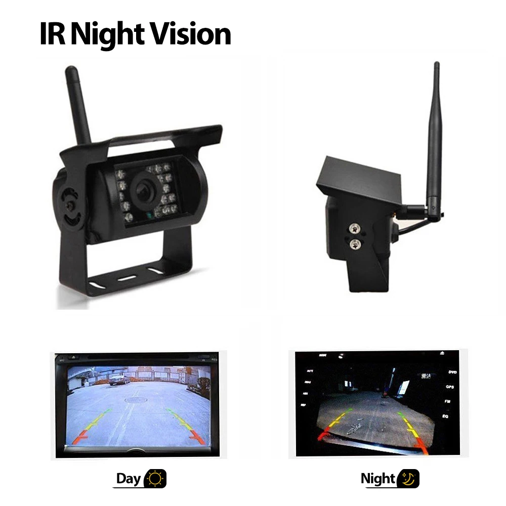 Rear Camera For Car - 7'' Vehicle Wireless Reverse HD Camera