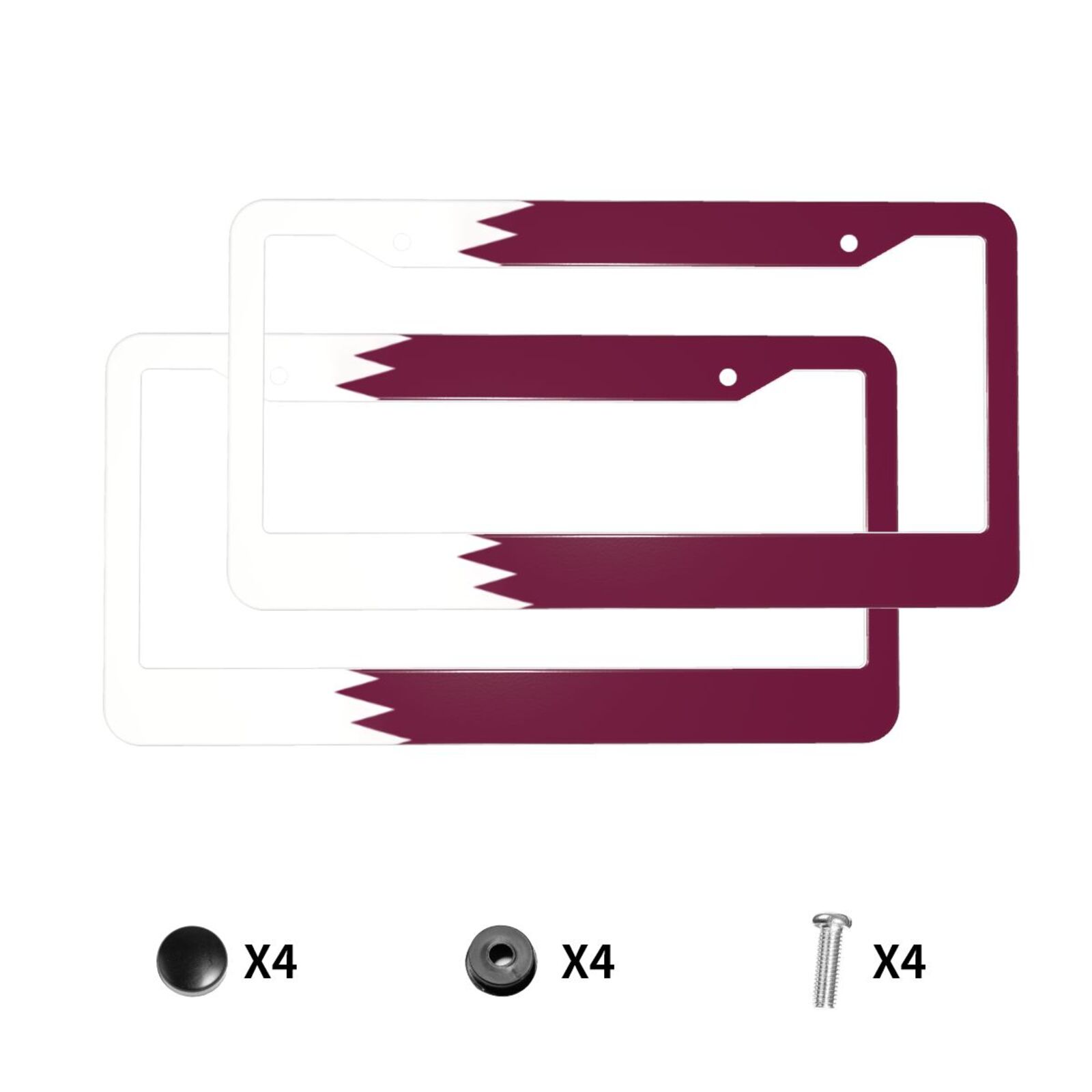 Flag of Qatar Pattern License  - Qatar Car Accessories review and price