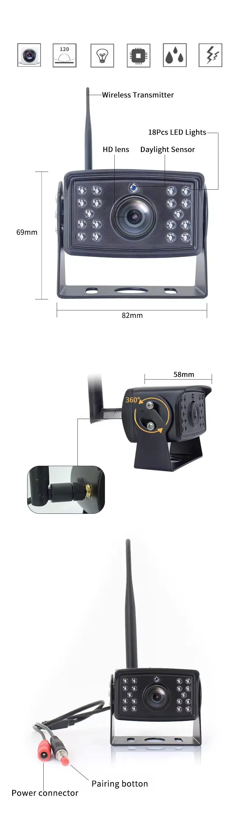 720P Wireless RV Backup Camera - Rear Camera For Car review and price