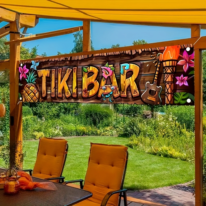 Tiki Bar Banner Tropical Hawai - Car Accessories Nearby review and price