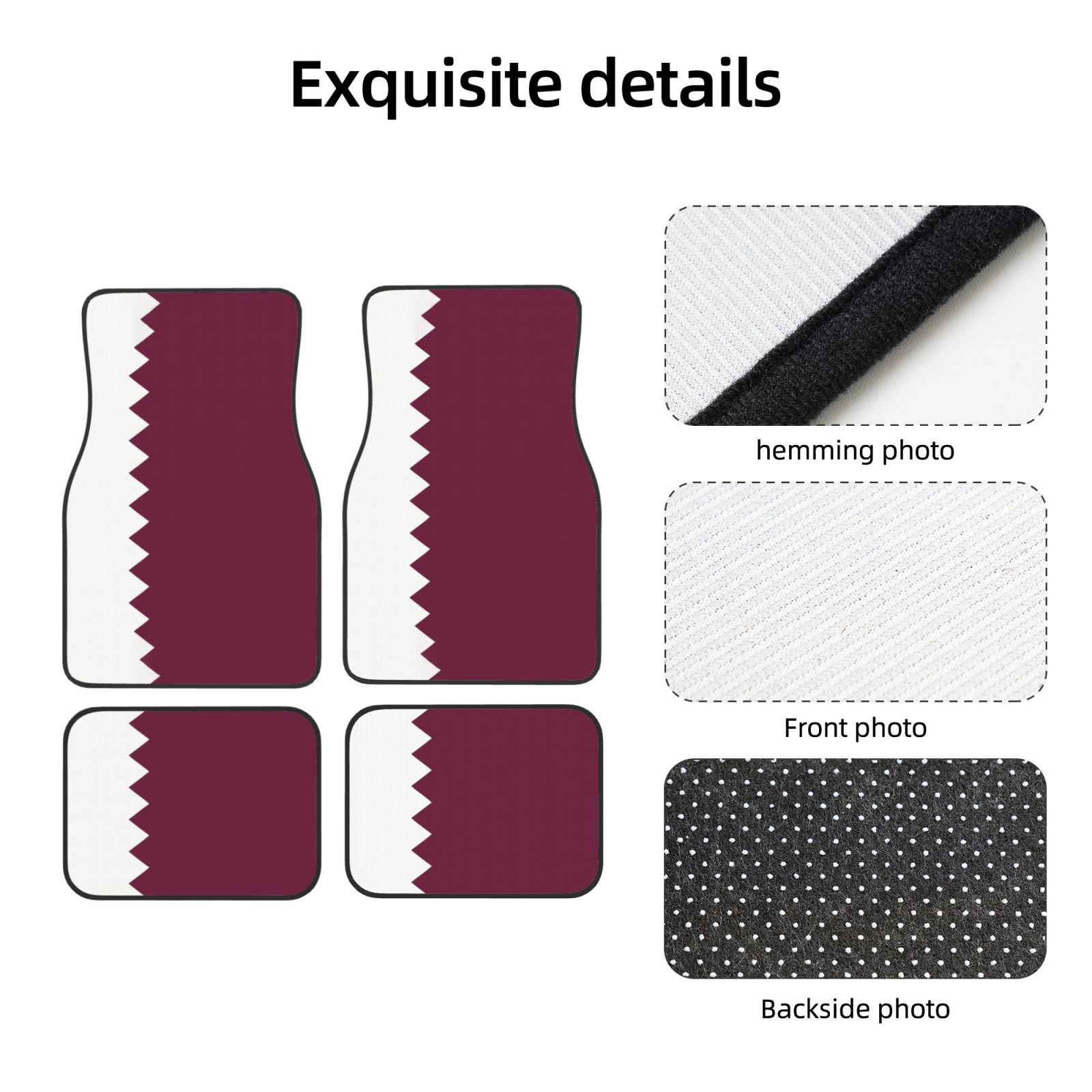 Flag of Qatar Pattern Car Floo - Qatar Car Accessories review and price